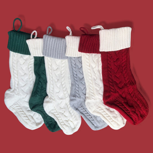 Personalized Knit Christmas Stockings