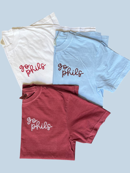 "Go Phils" Crewneck Tees & Sweatshirts