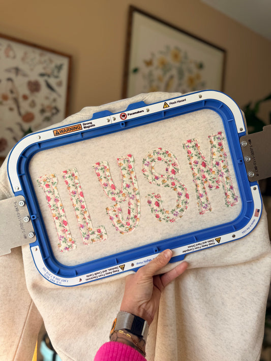 “ILYSM” Appliqué Crewneck