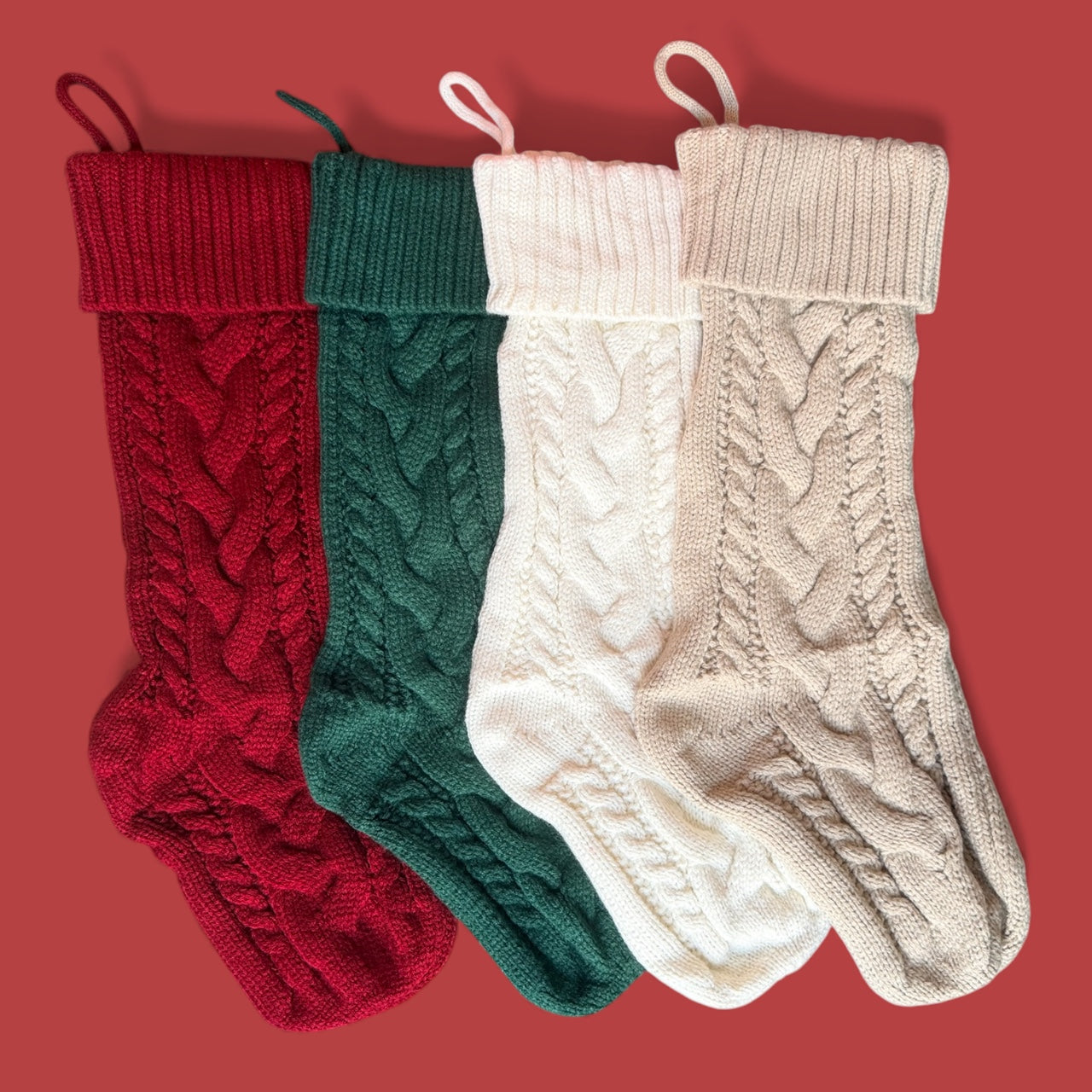 Personalized Knit Christmas Stockings