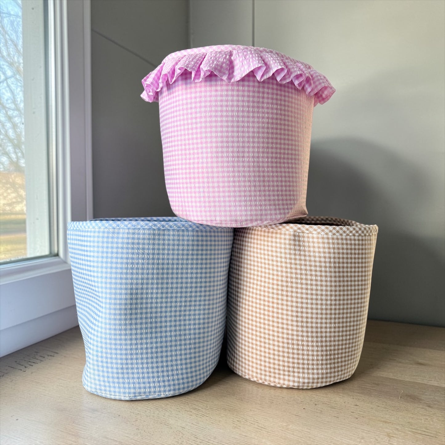 Personalized Gingham Easter Basket