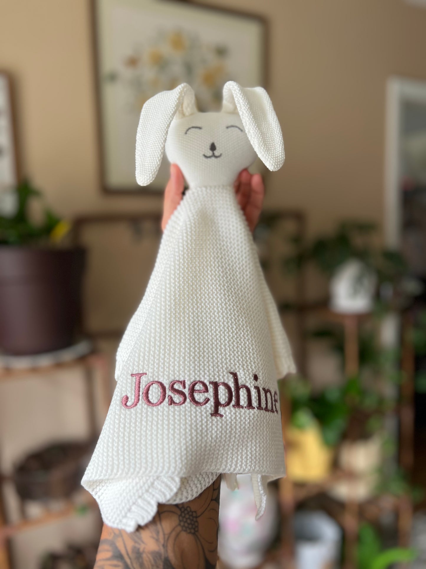Personalized Cotton Lovie Blanket