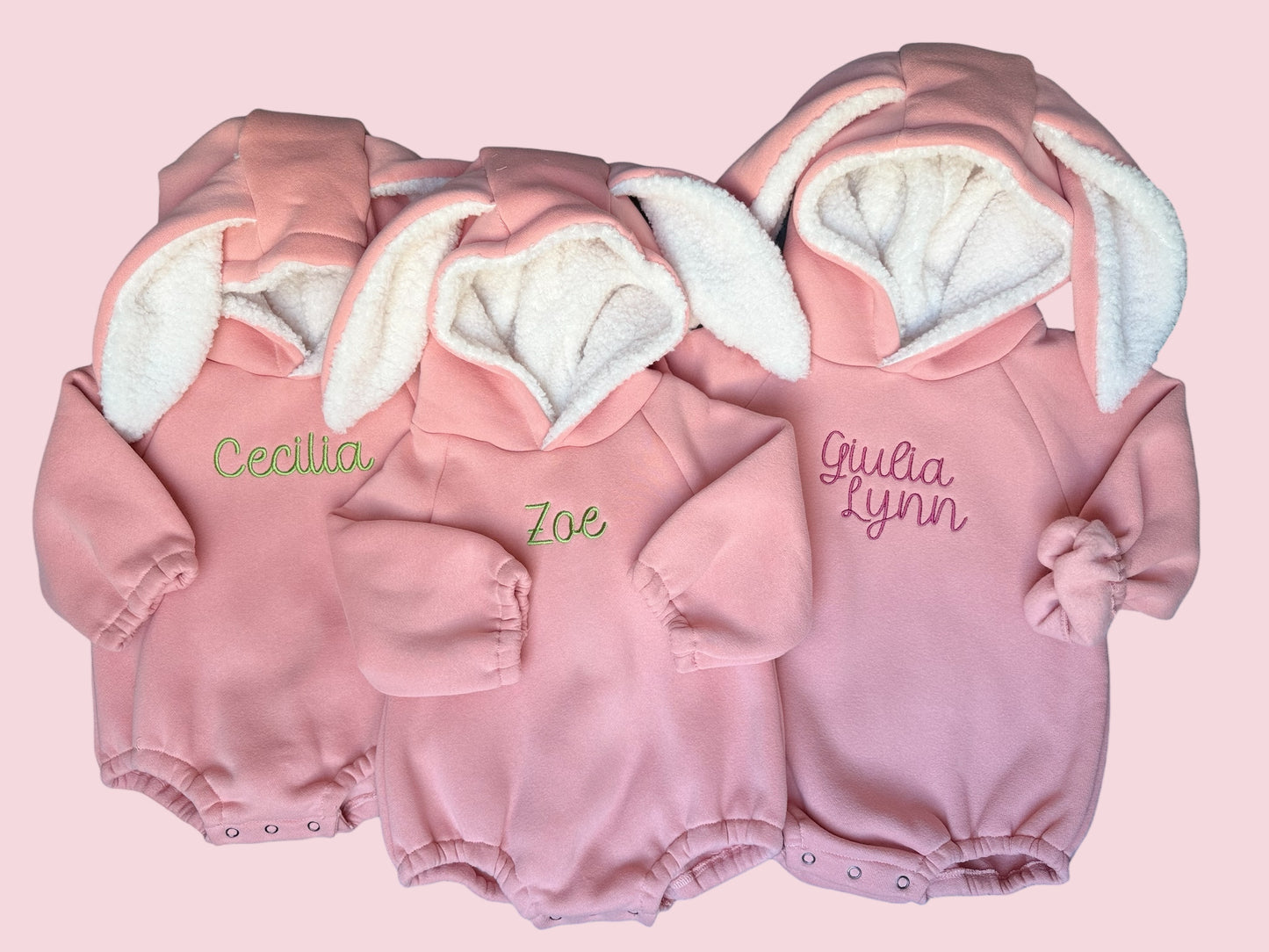 Sherpa-Lined Hooded Bunny Romper