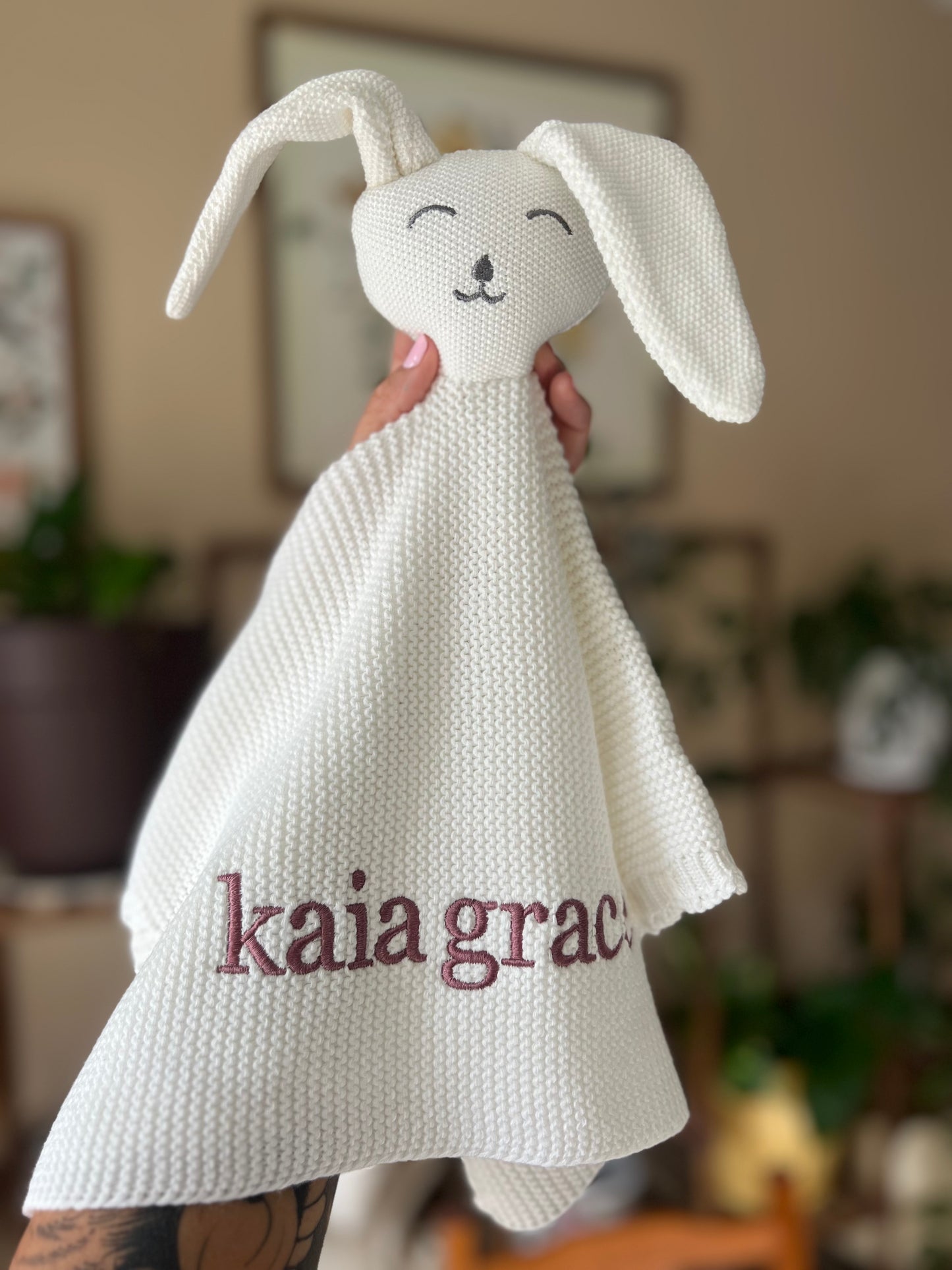 Personalized Cotton Lovie Blanket