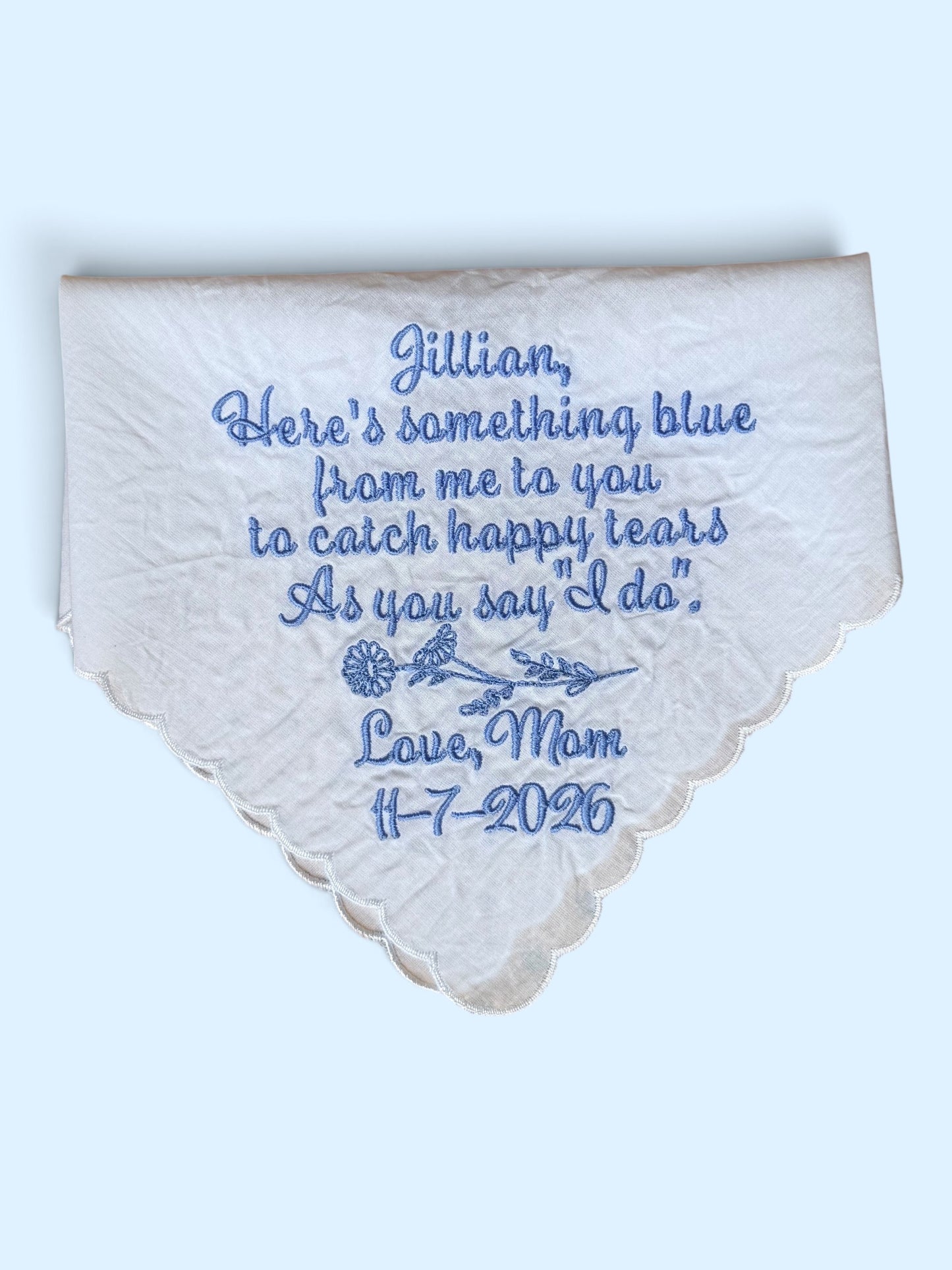 A Little Something Blue (Custom Handkerchief)