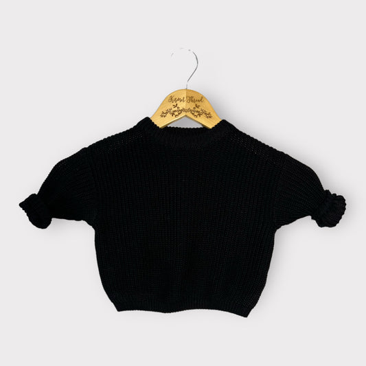 Custom Name Sweater: Ink Black