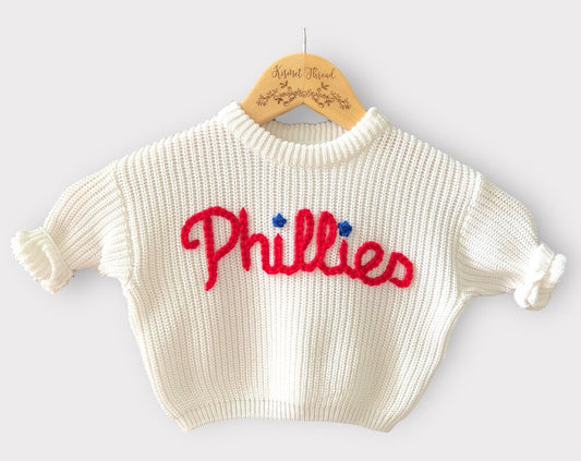 Philadelphia Phillies Inspired Cotton Sweater Baby/Kids